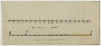 214962 Plattegrond en opstand van de paalfunderingen van de Willemskazerne (Wittevrouwenkade) te Utrecht.